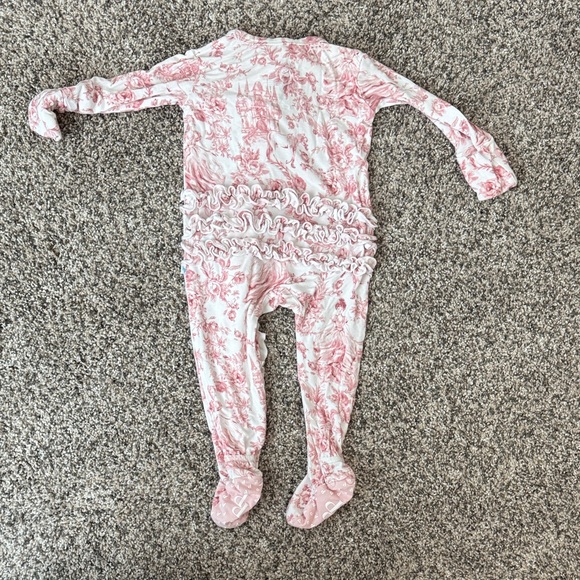 Posh Peanut Footie Ruffled Zippered One Piece in Antoinette - Picture 6 of 6